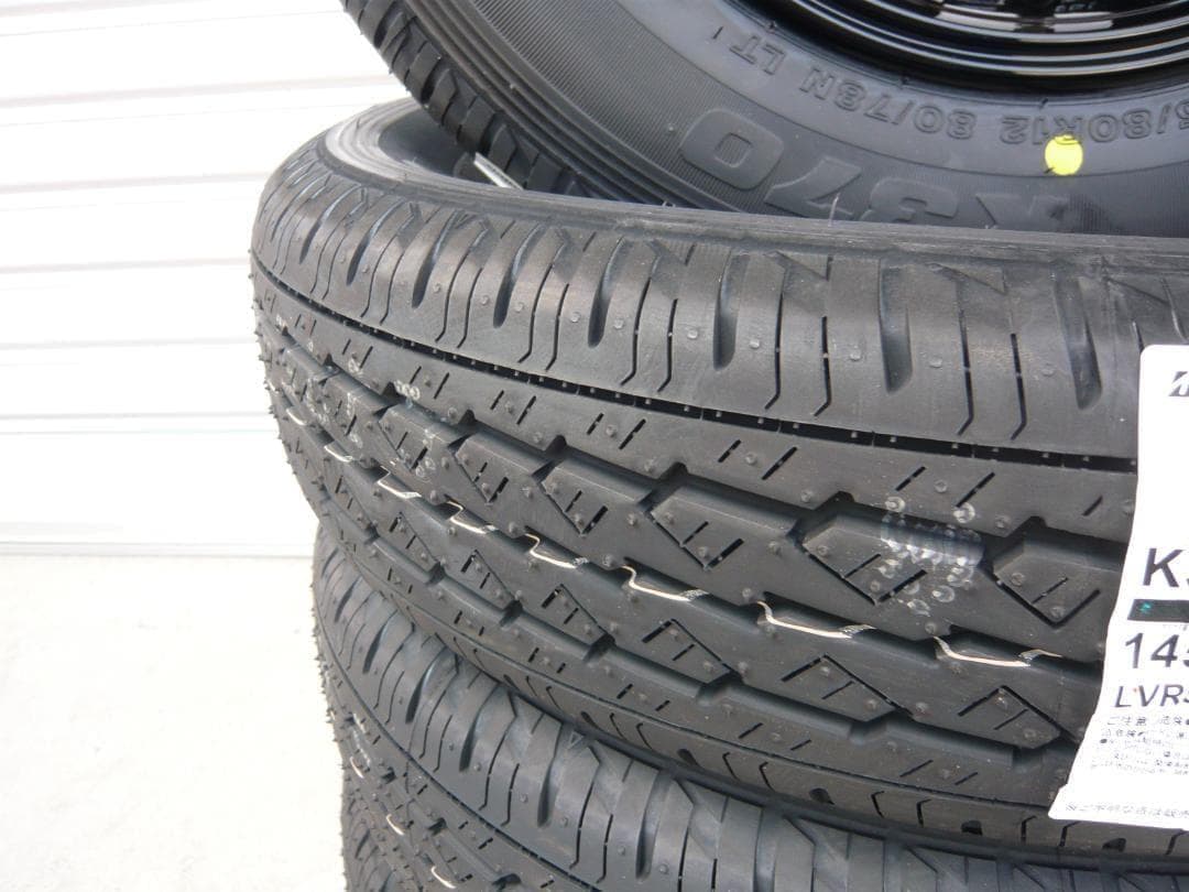 送料込☆ブリヂストンK370☆145/80R12LT☆軽トラ・軽バン・Ｎバン等
