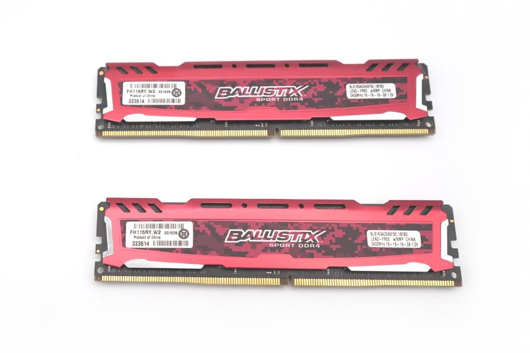 Crucial BALLISTIX DDR4-2400 16GB×2枚【動作品】