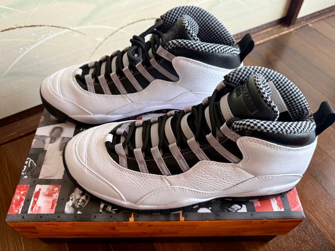 SHIN 様Air Jordan 10 レトロ ライト スティール グレイ