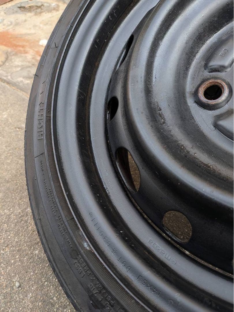 14インチ スチールホイール　鉄ちん　6j pcd100/4穴