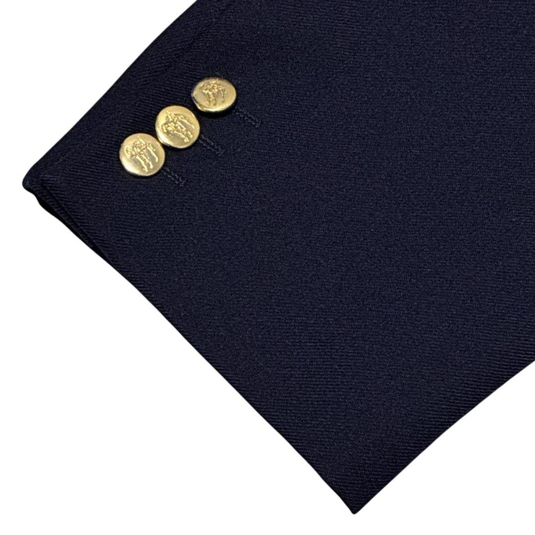 極美品★Burberrys バーバリー ダブルジャケット 紺ブレ 金ボタン 48