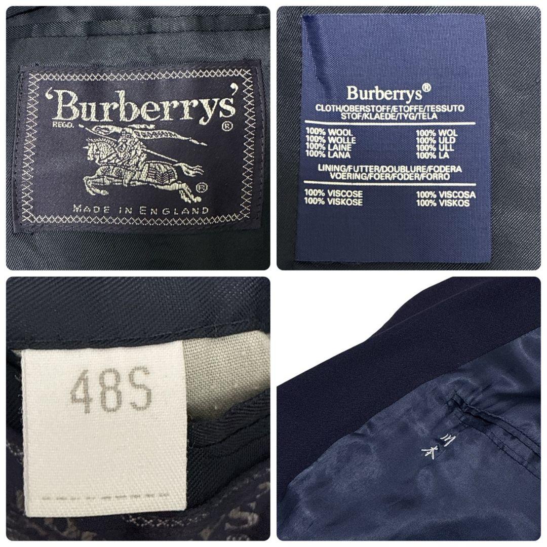極美品★Burberrys バーバリー ダブルジャケット 紺ブレ 金ボタン 48