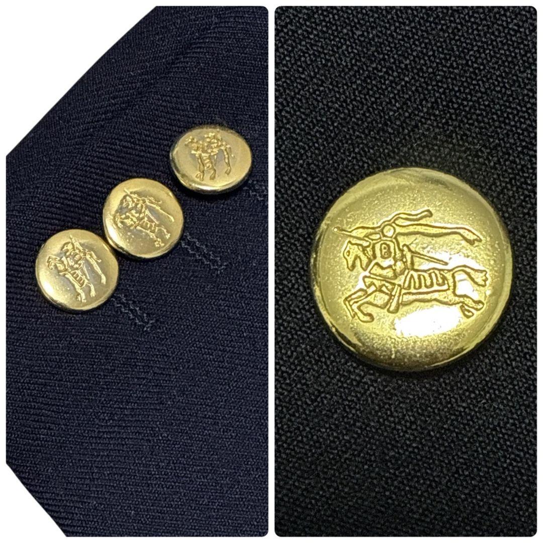 極美品★Burberrys バーバリー ダブルジャケット 紺ブレ 金ボタン 48