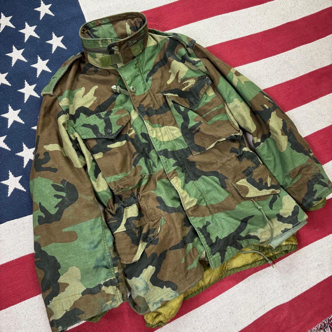 U.S.ARMYM-65FIELD JACKET ウッドランドカモ ライナー付き