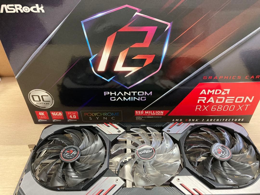 グラフィックボード・グラボ・ビデオカード ASRock RX 6800 XT PhantomGaming D 16G OC