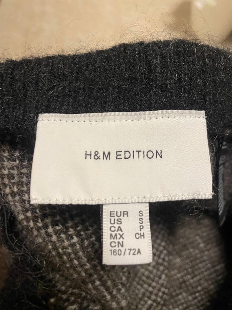 【美品/オンライン完売】 モヘアブレンドミニスカート ブラウン アーガイル