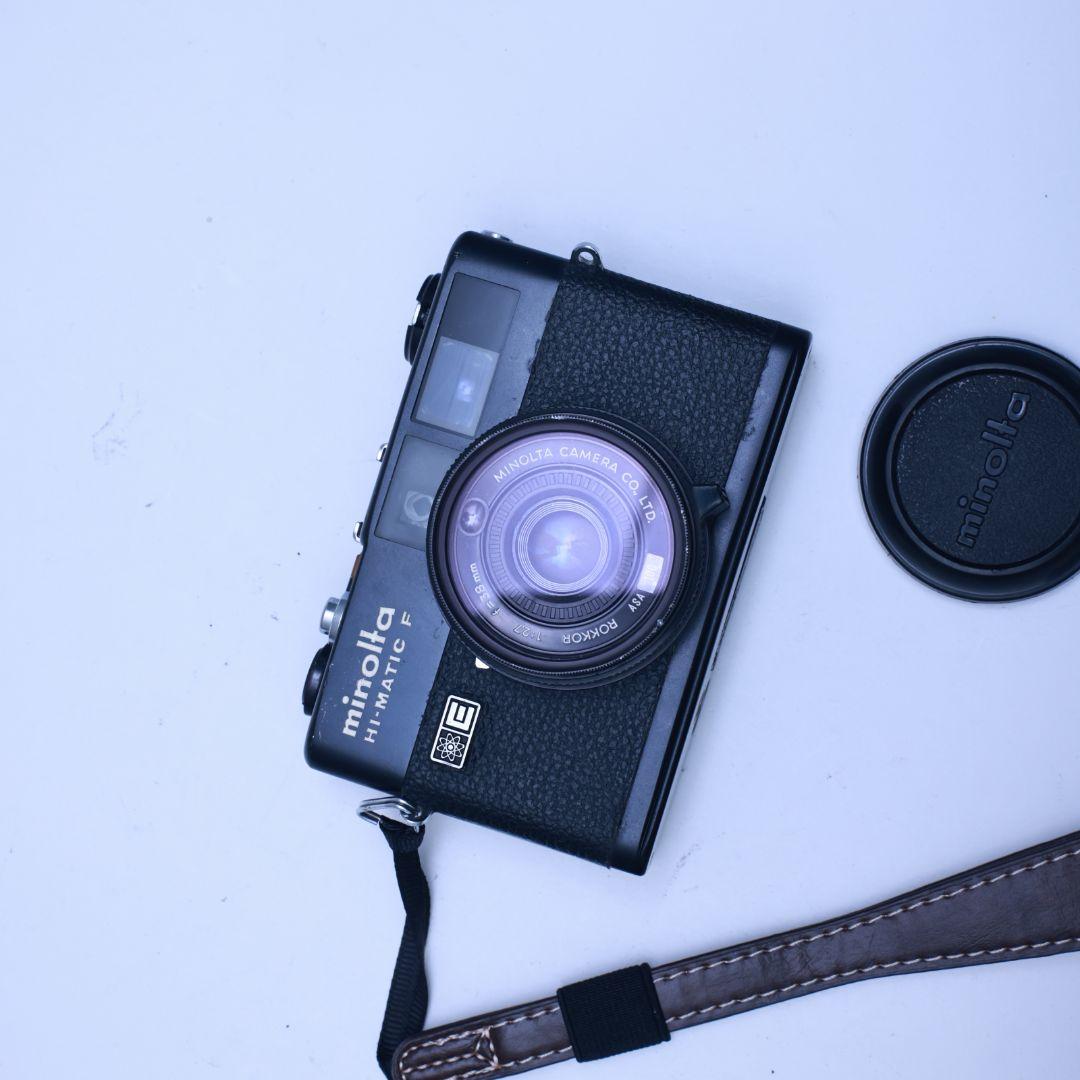 フィルムカメラ MINOLTA HI-MATIC F 電池付き 黑