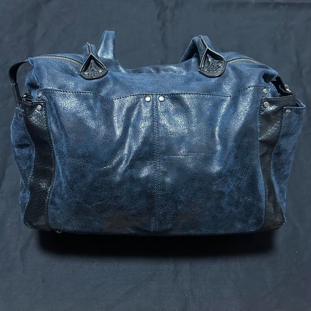 00s Tornado Mart パイソン 型押しレザー ボストンバッグ