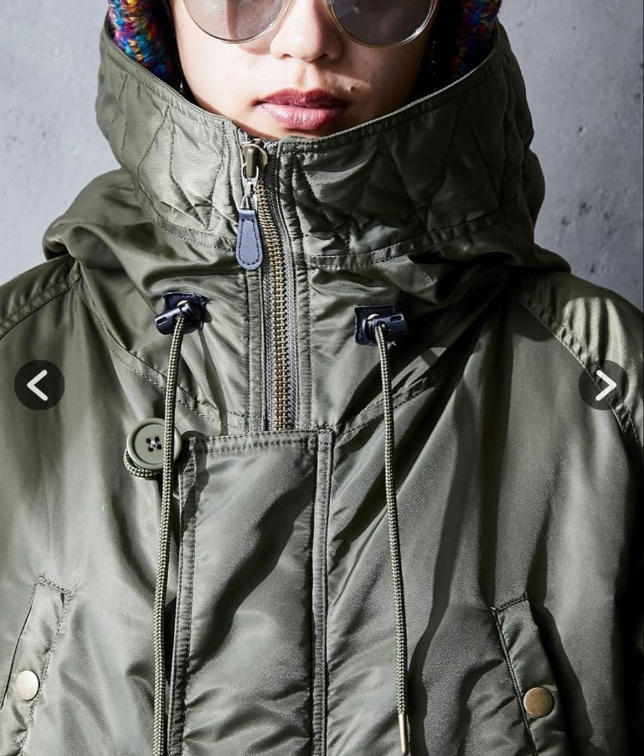 GEVS. カラーフェイクファー付N-3Bブルゾンコート