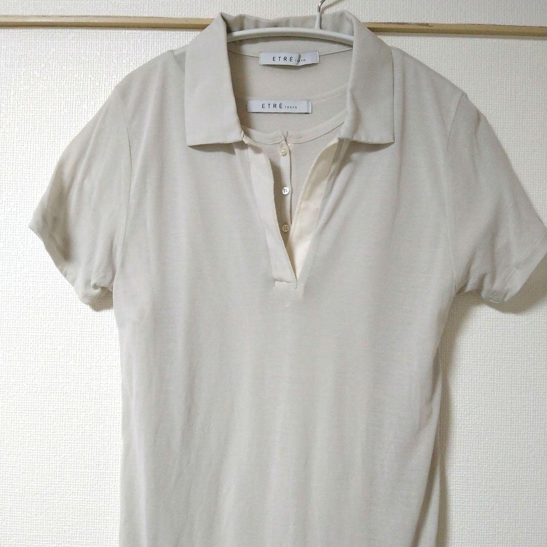 ETRE TOKYO　店舗限定　ヘンリーポロレイヤードセットプルオーバー　グレー