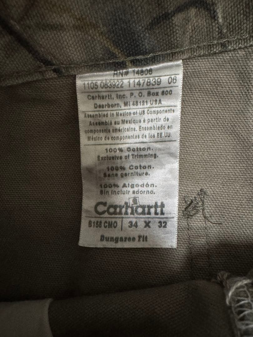 美品！ Carhartt 迷彩カーゴパンツ