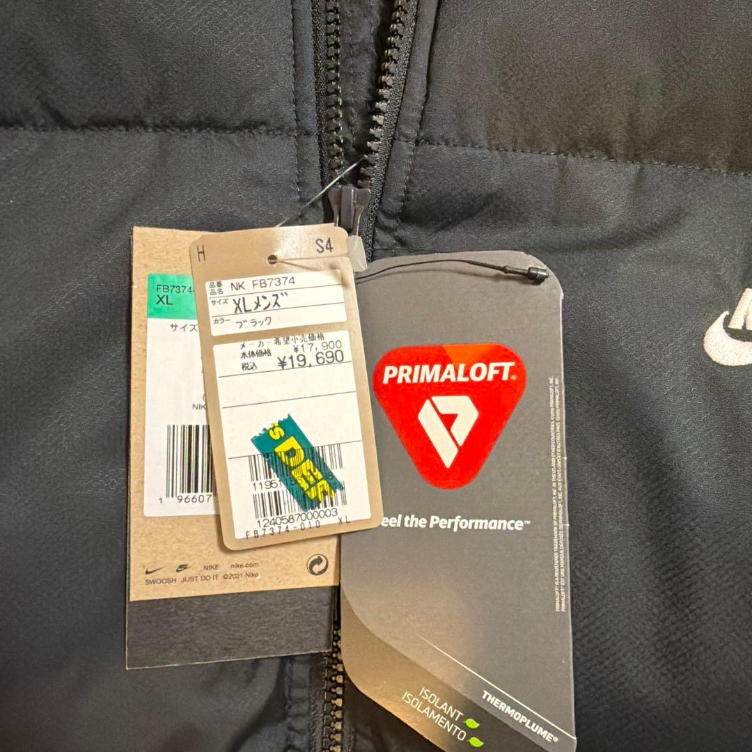 ナイキ プリマロフト ウォーター リペレント パファー ベスト ブラック XL