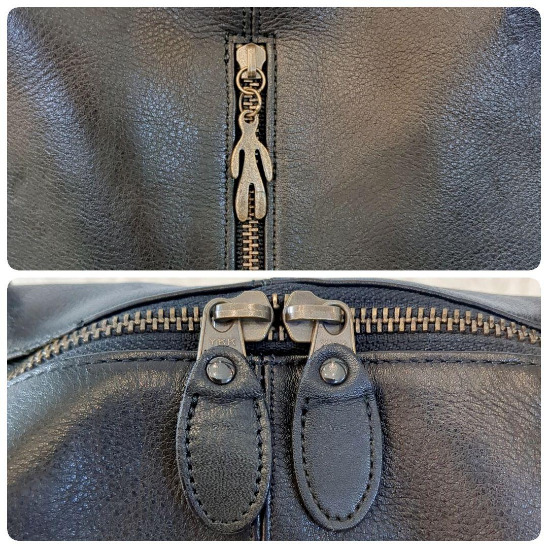 【大容量】JURGEN LEHL ヨーガンレール　レザーボストンバッグ 黒