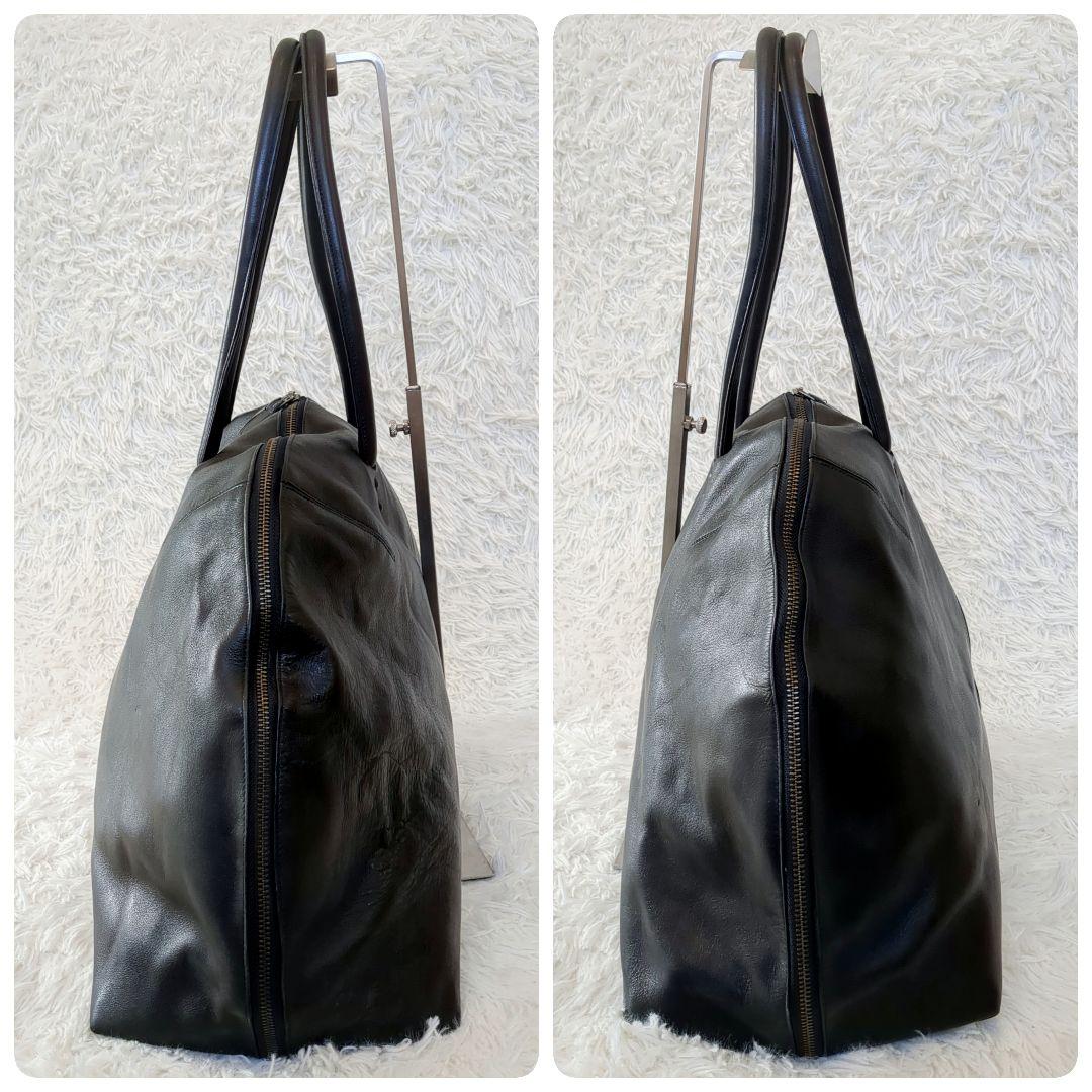 【大容量】JURGEN LEHL ヨーガンレール　レザーボストンバッグ 黒