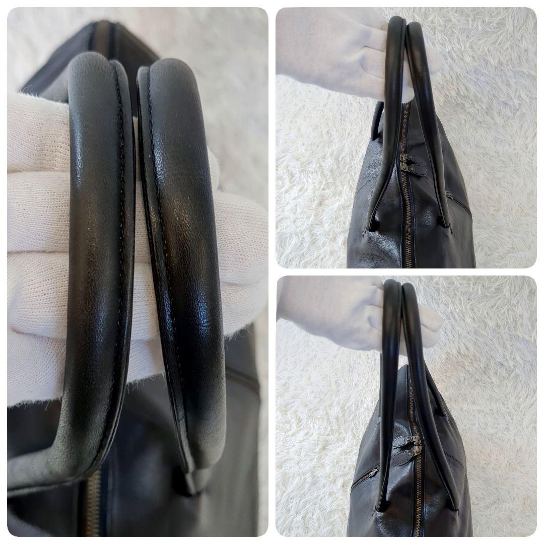 【大容量】JURGEN LEHL ヨーガンレール　レザーボストンバッグ 黒