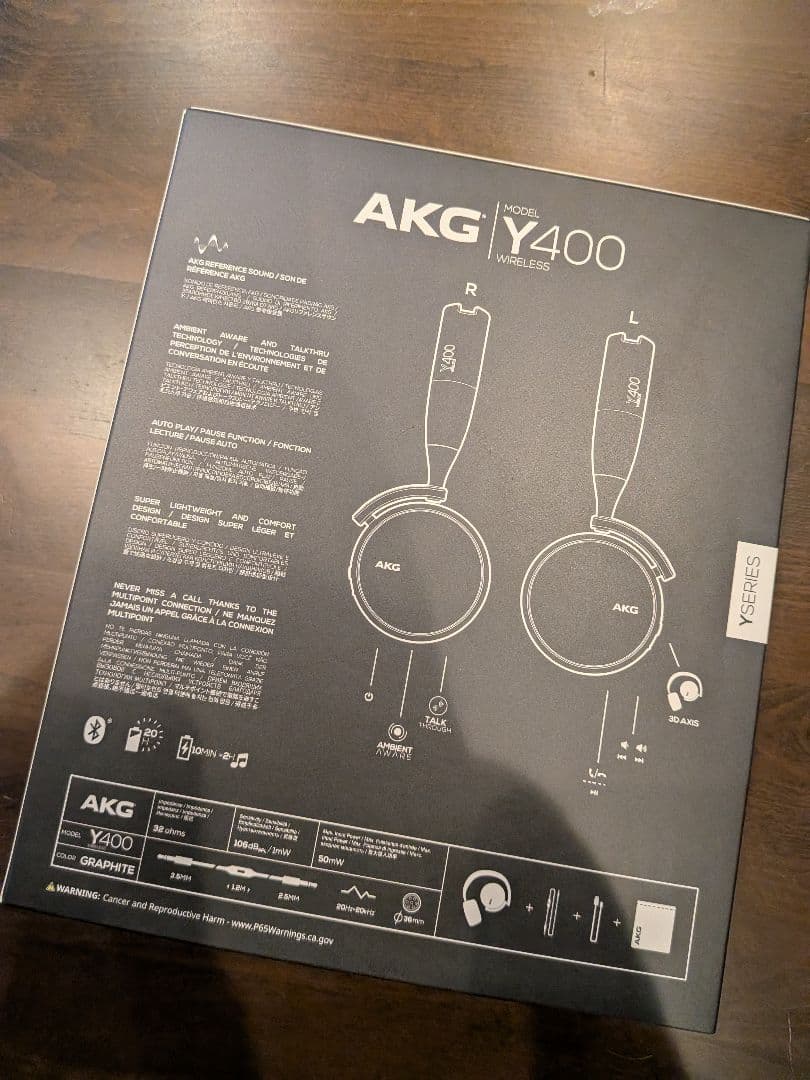 【新品未開封】AKG Y400 WIRELESS ワイヤレスヘッドホン ブラック