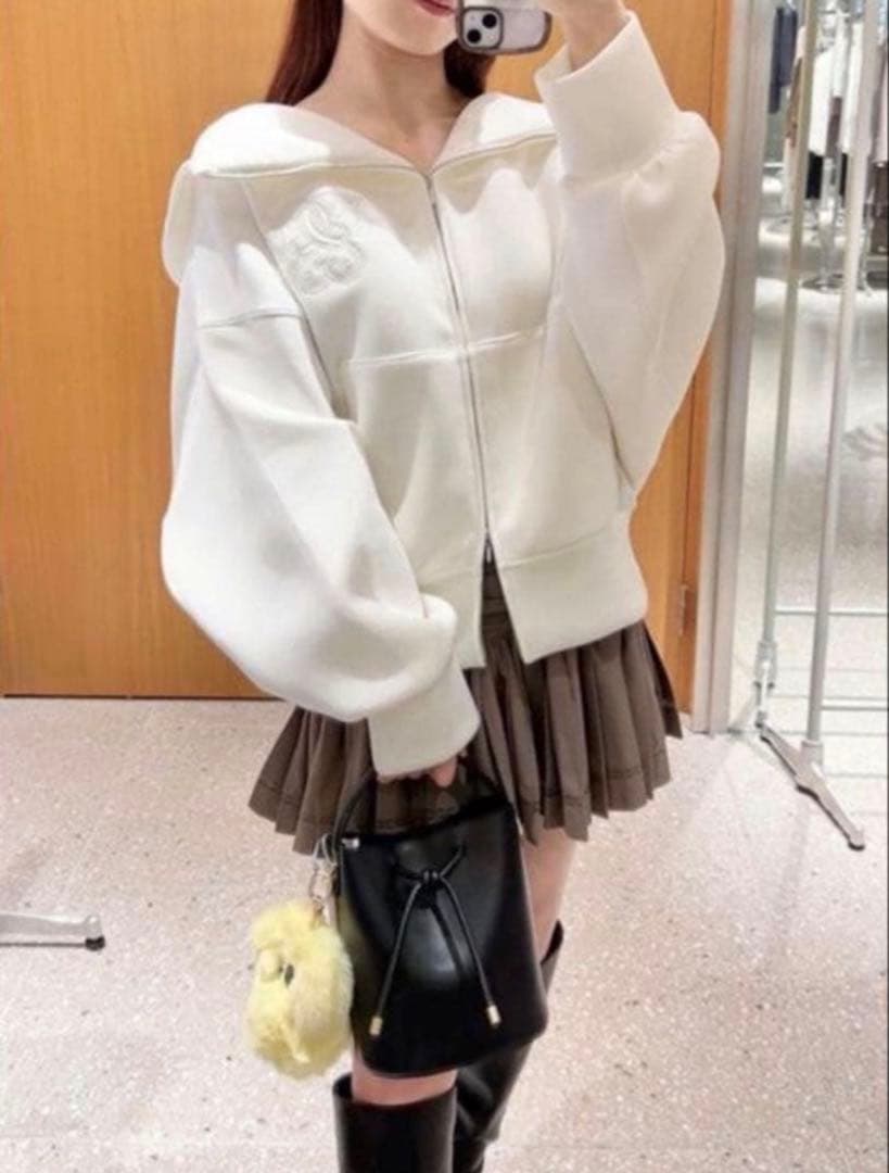 snidel ボリュームパーカー アイボリー