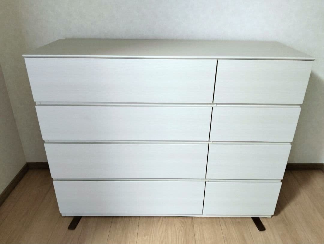 ニトリ　ローチェスト　クエス　ホワイトウォッシュ 120cm幅　使用１年未満