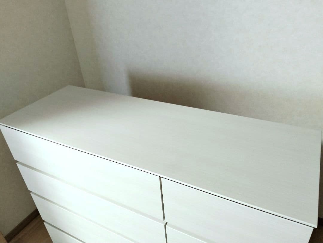 ニトリ　ローチェスト　クエス　ホワイトウォッシュ 120cm幅　使用１年未満