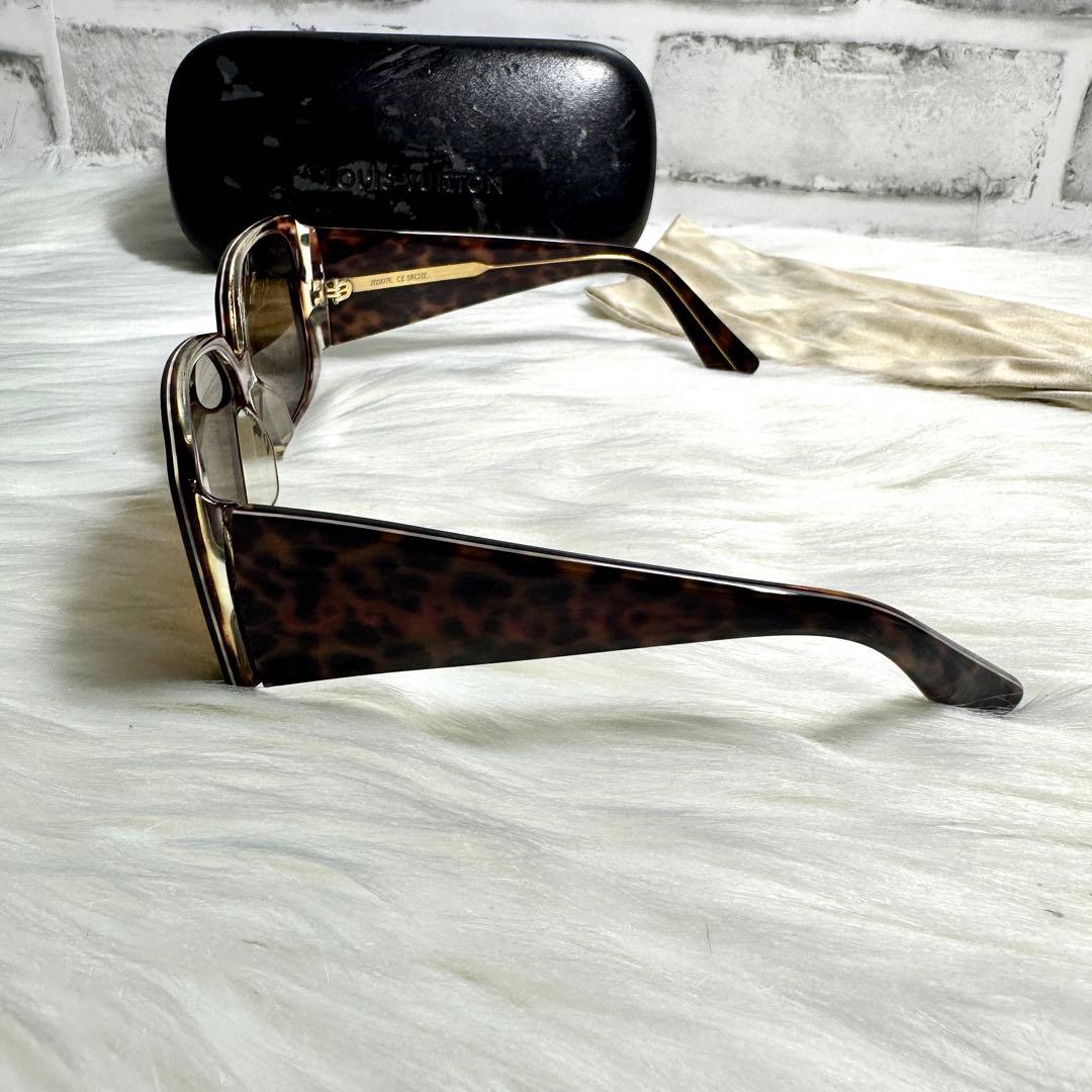 美品 ルイヴィトン サングラス レオパード マルキーズ Z0207E ブラウン