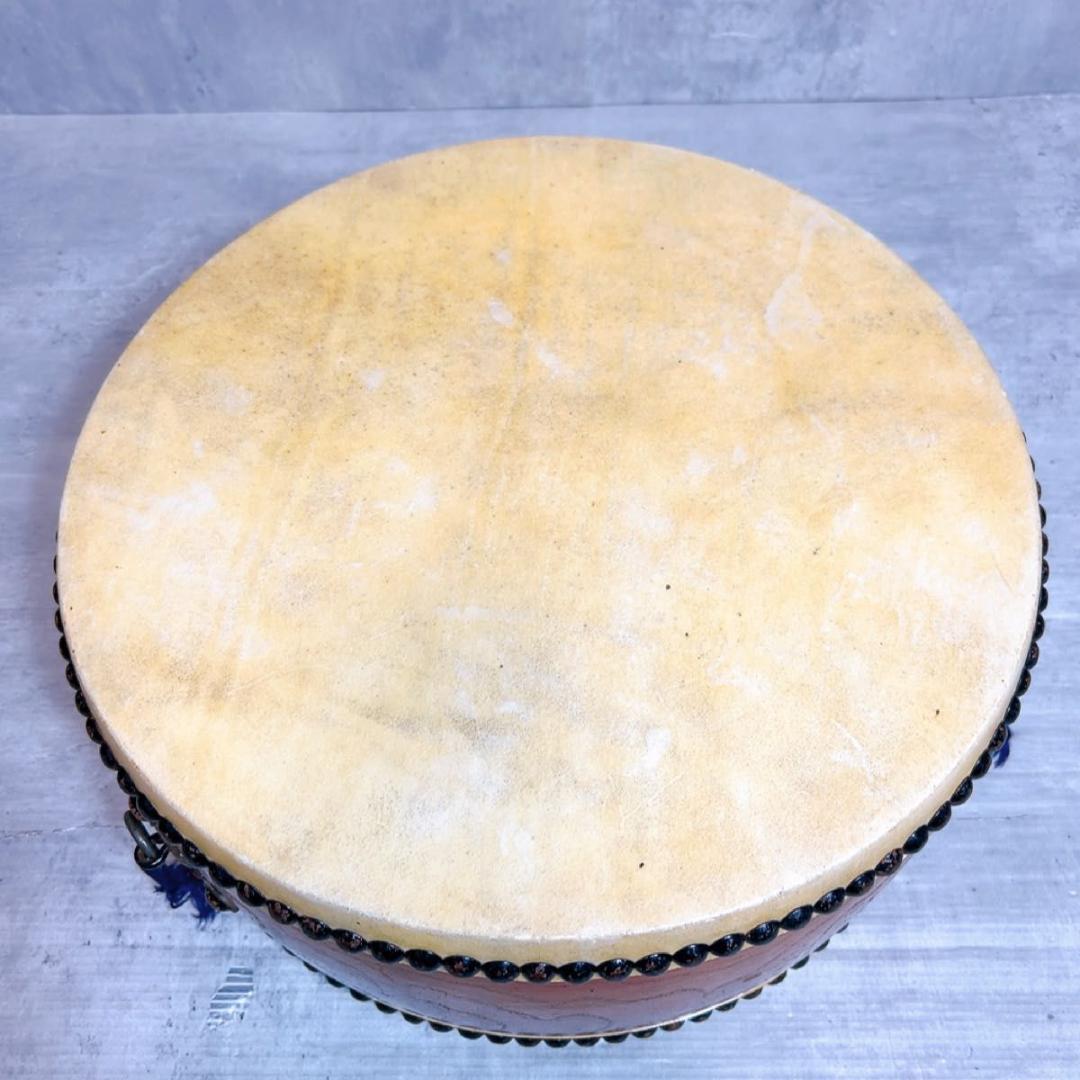 和太鼓 平太鼓 和楽器 民謡　お祭り　39センチ　ケース　バチ　台座