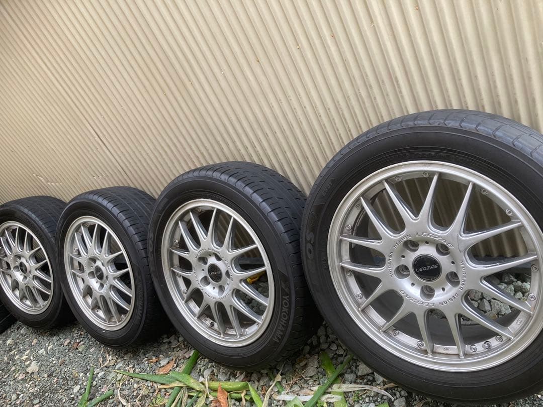LEGZAS 17インチアルミ　タイヤバリ溝　ヨコハマ215/55R17