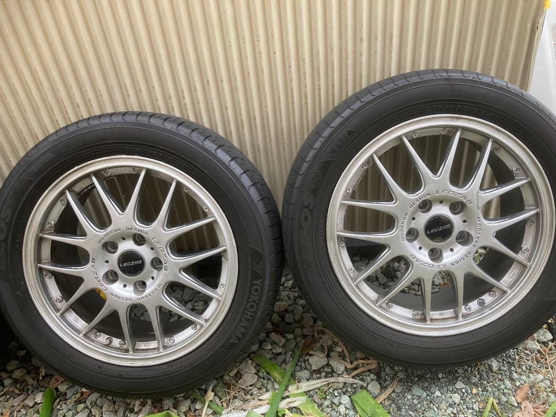 LEGZAS 17インチアルミ　タイヤバリ溝　ヨコハマ215/55R17