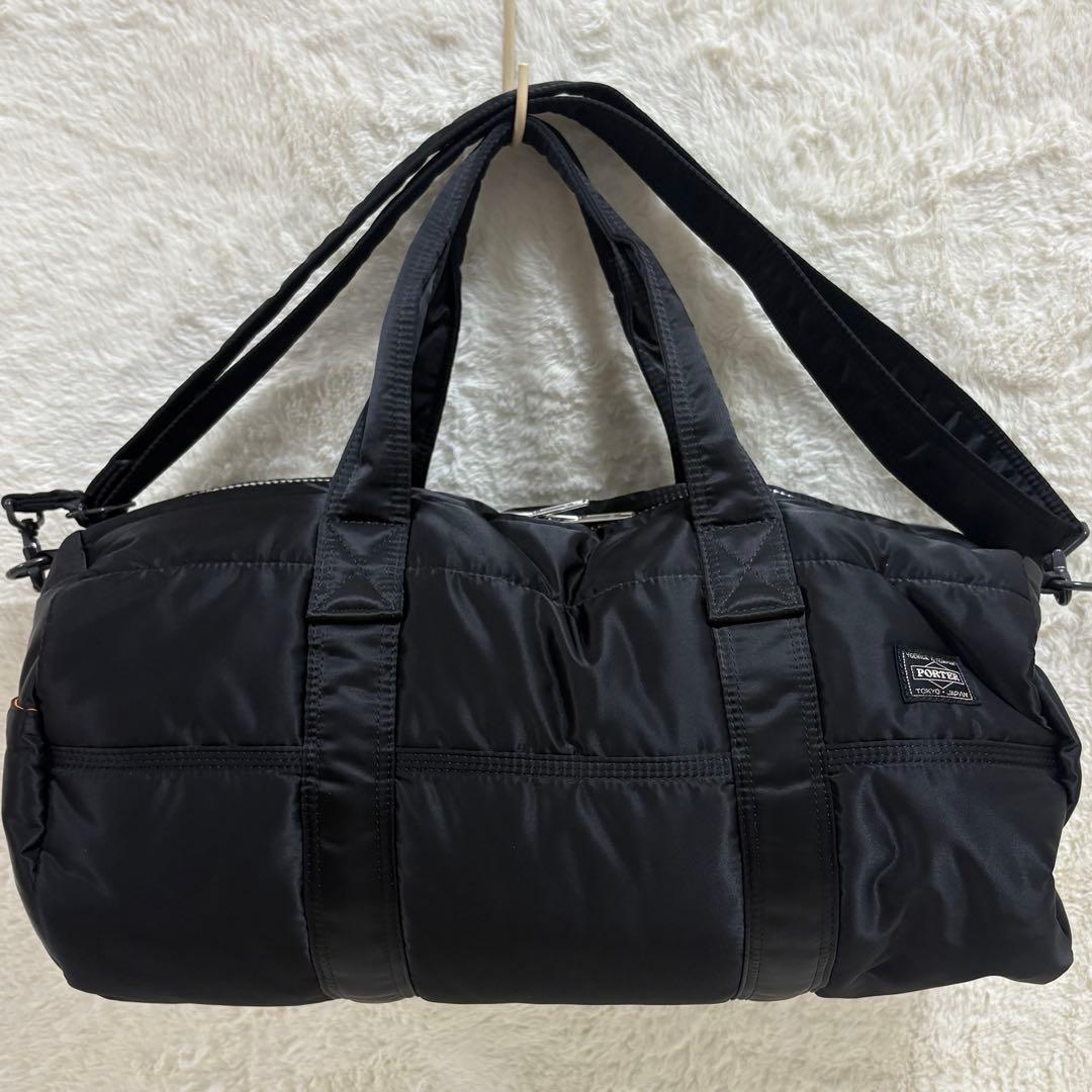 ✨極上品✨ PORTER　タンカー　2way　ドラムバッグ　ボストンバッグ　黒