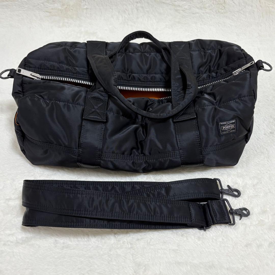 ✨極上品✨ PORTER　タンカー　2way　ドラムバッグ　ボストンバッグ　黒