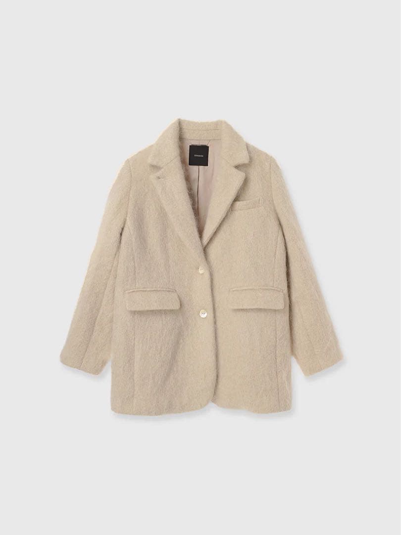 【ai】ánuans モヘアシャギーテーラードジャケット