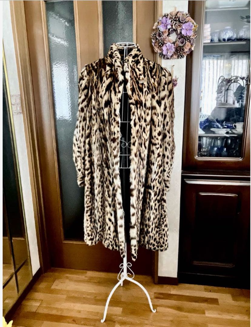 高級リアルファー⭐️美品／レオパード