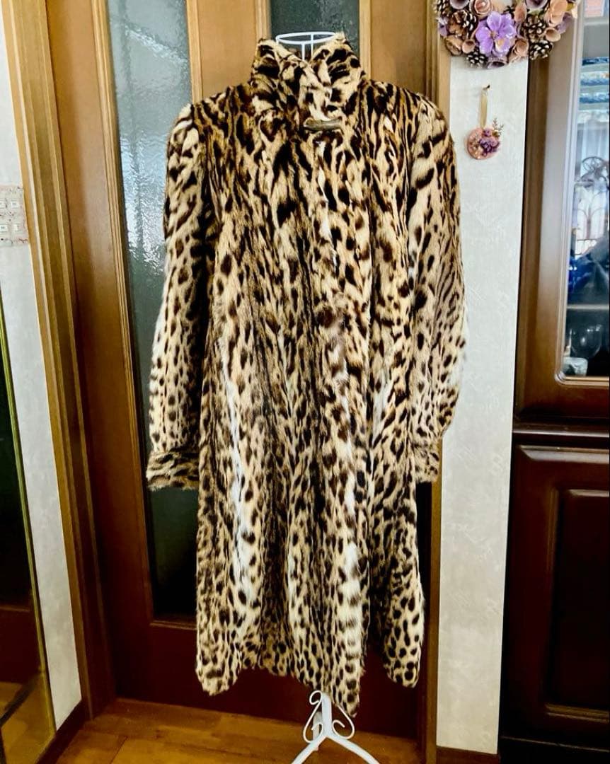 高級リアルファー⭐️美品／レオパード