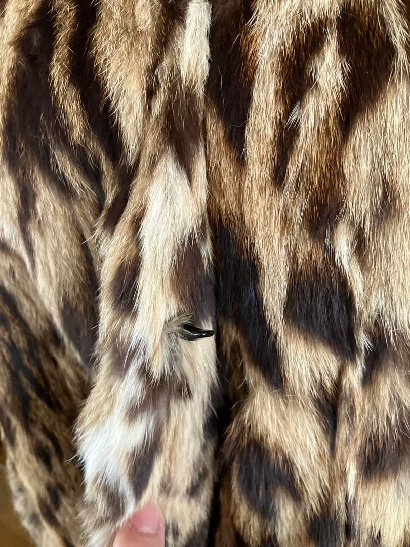 高級リアルファー⭐️美品／レオパード