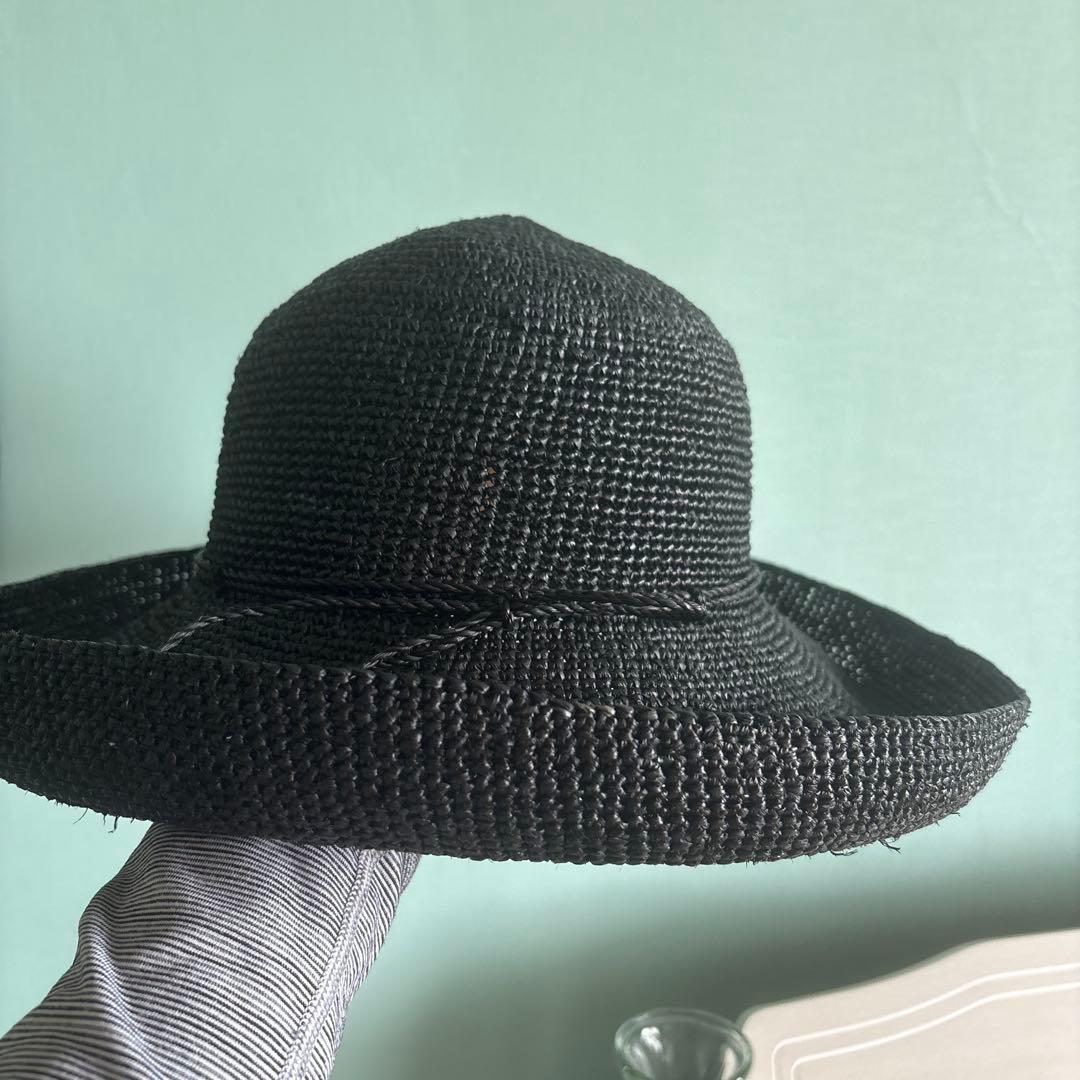 ヘレンカミンスキー　ハット　ラフィア　帽子　 プロバンス12 黒