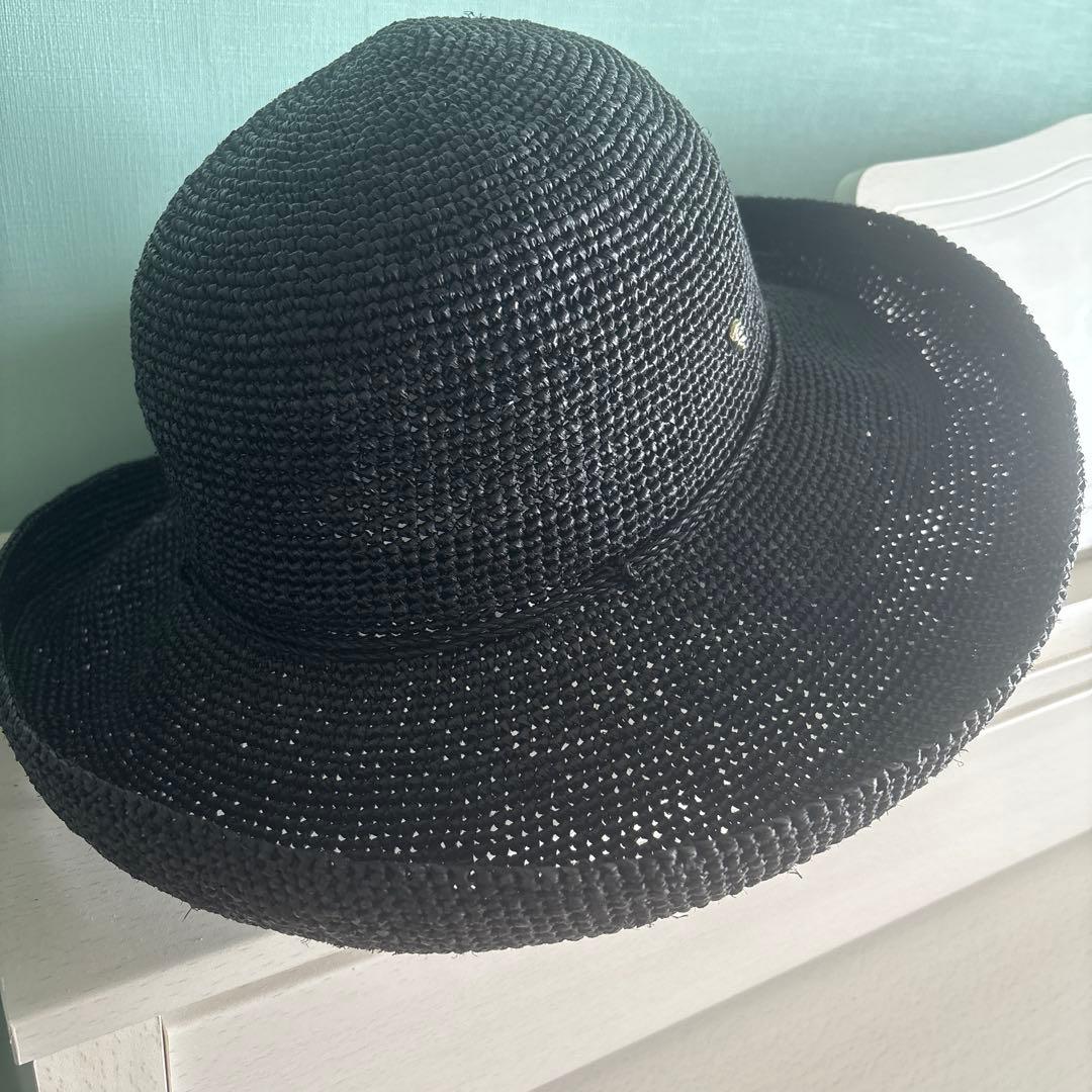 ヘレンカミンスキー　ハット　ラフィア　帽子　 プロバンス12 黒