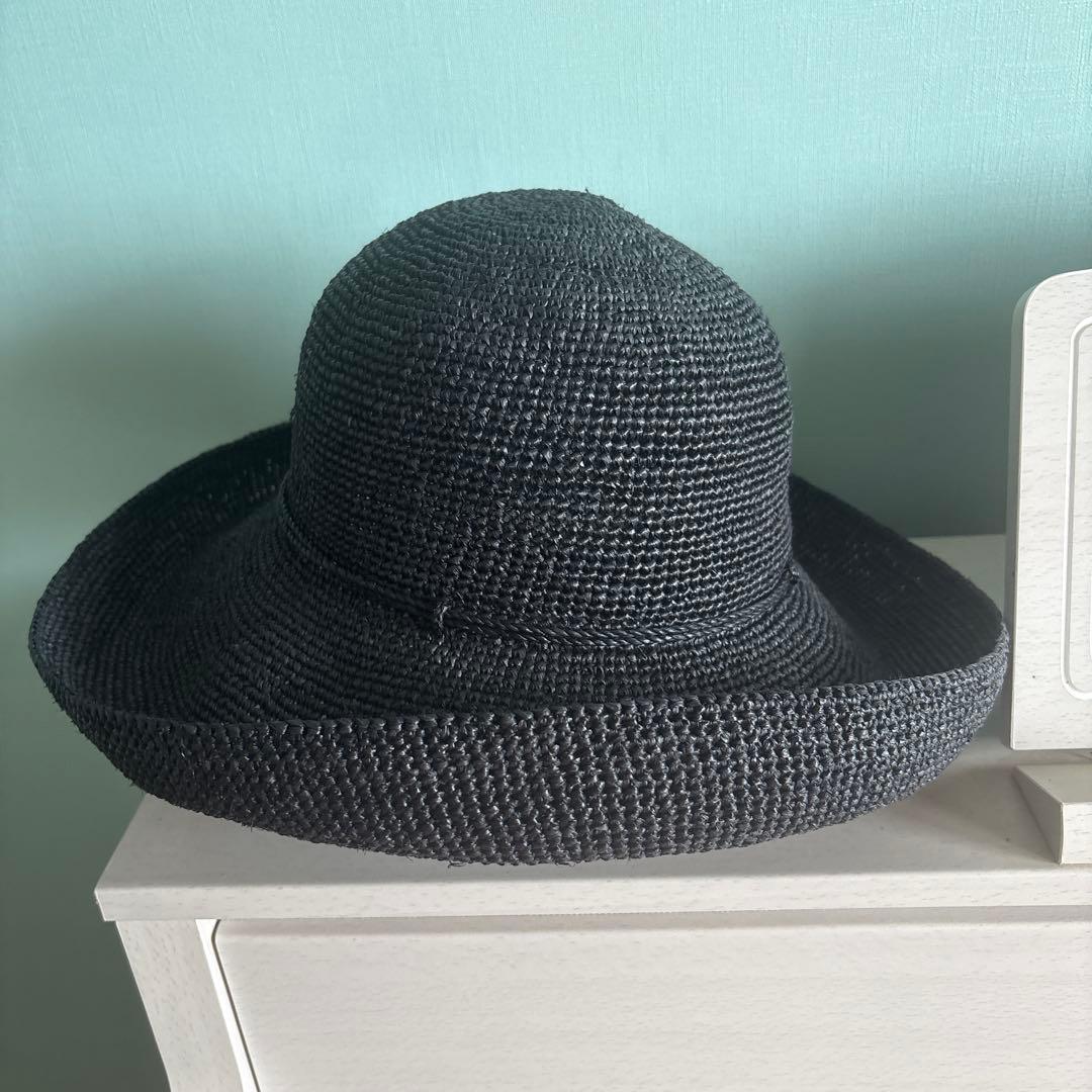 ヘレンカミンスキー　ハット　ラフィア　帽子　 プロバンス12 黒
