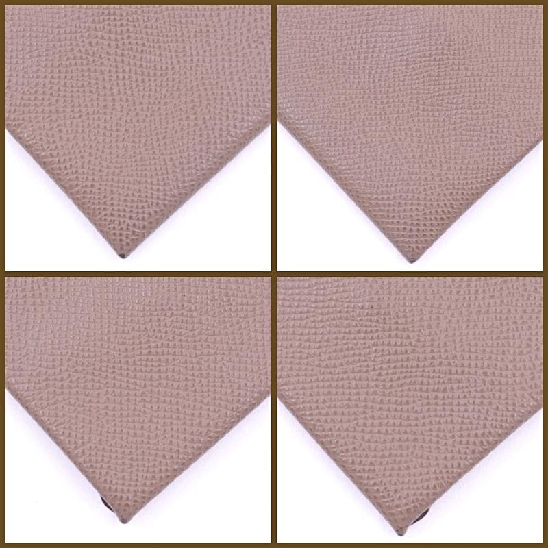 エルメス バスティア ケース レザー U刻印 グレージュ