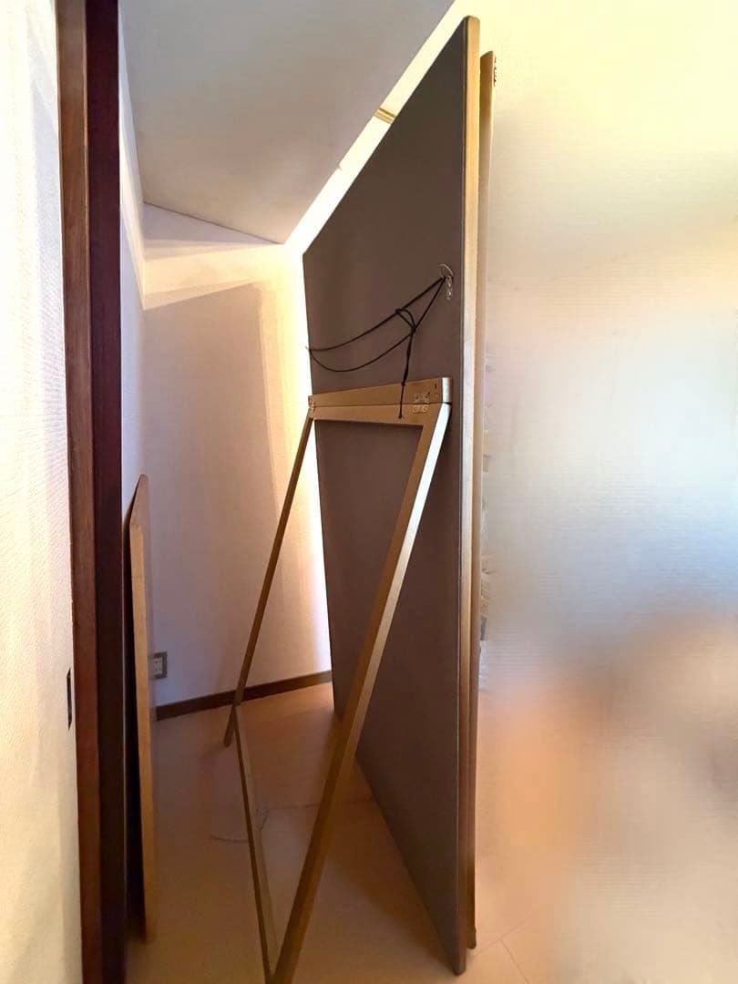 スタンドミラー アンティーク 大型鏡 ゴールド