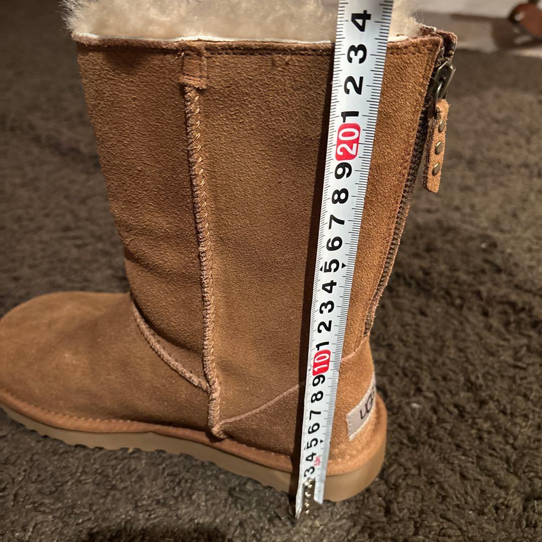 UGG ベージュ ムートンブーツ ファスナー付き