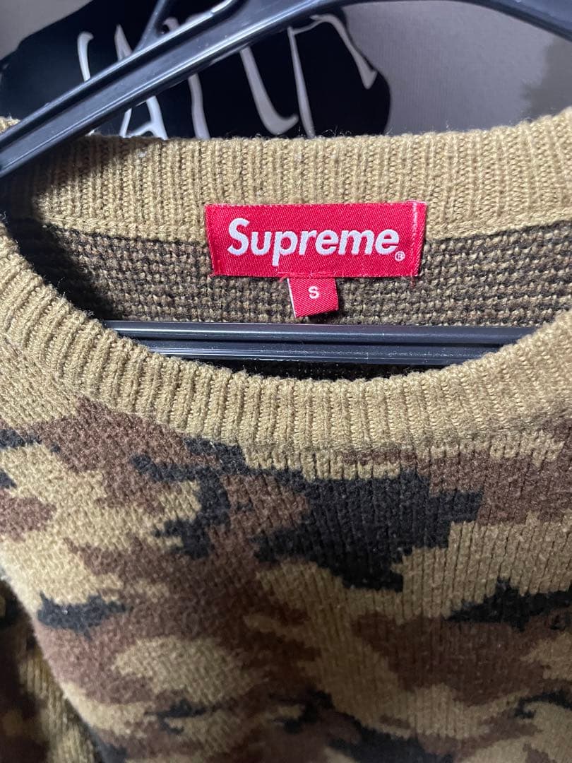 Supreme 迷彩ニットセーター S