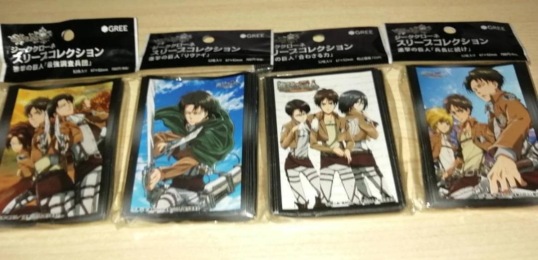 ジーククローネスリーブコレクション 進撃の巨人 リヴァイ ミカサ スリーブ 4個