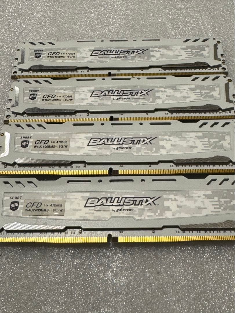 BALLISTIX DDR4 PC4 16GB×4枚64GB BIOSチェック✅