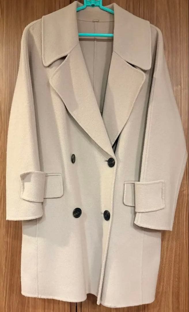 Mila Owen フラップポケットハーフ丈コクーン接結コート