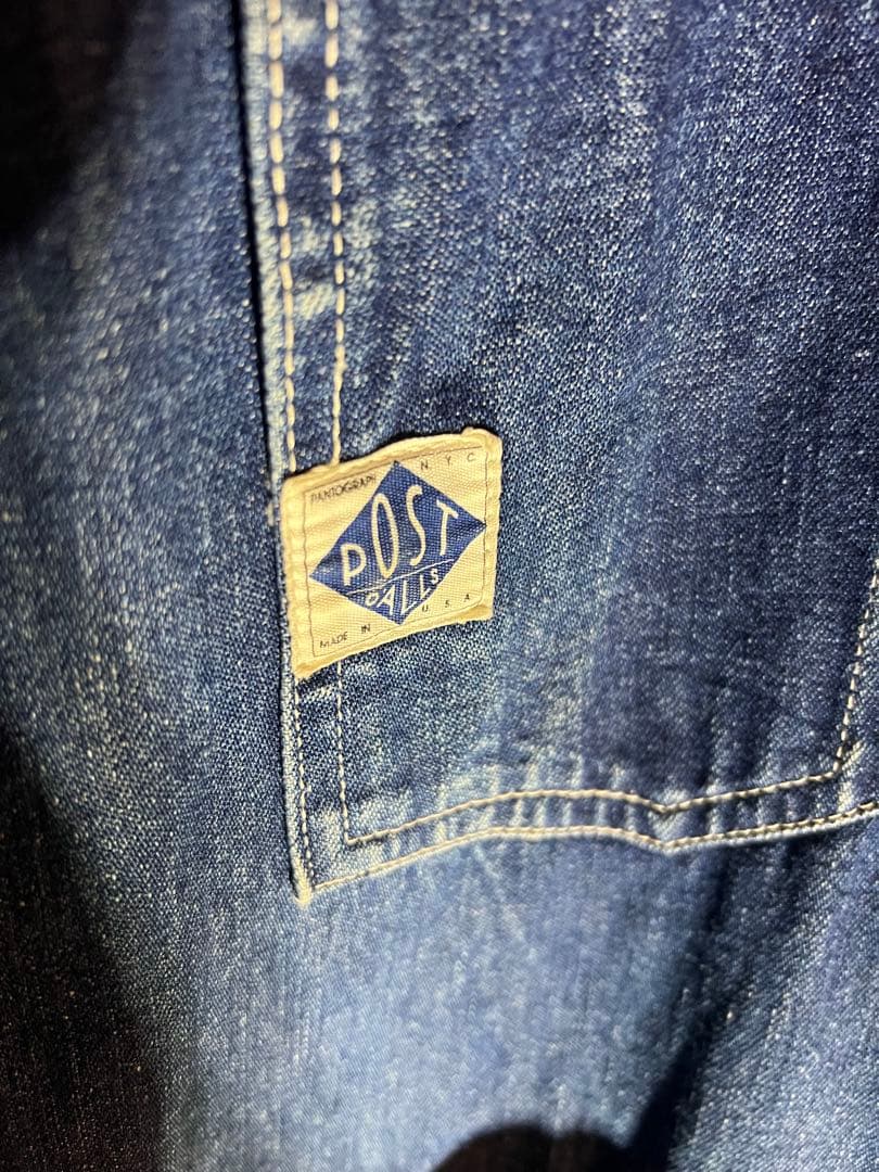 断捨離　カバーオール　デニムシャツ　Ｓ　ヴィンテージ