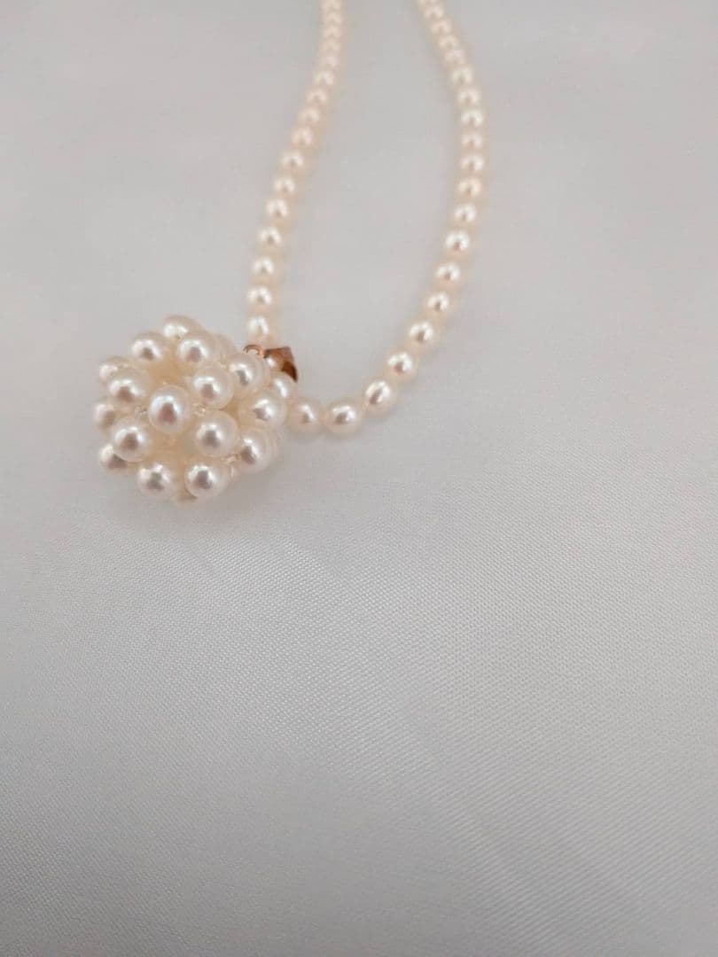 TASAKI　タサキ　シルバー　 K18 パール フラワーモチーフ ネックレス