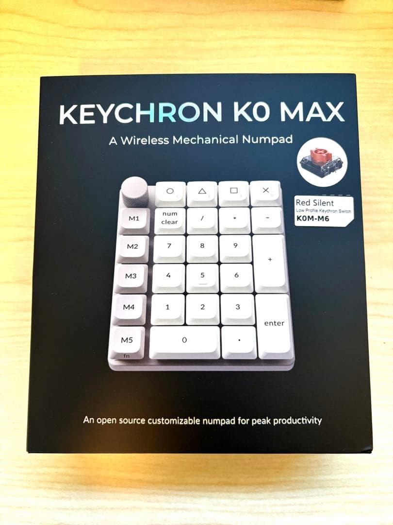 Keychron K0 MAX 静音赤軸 テンキー レトロホワイト サイレント
