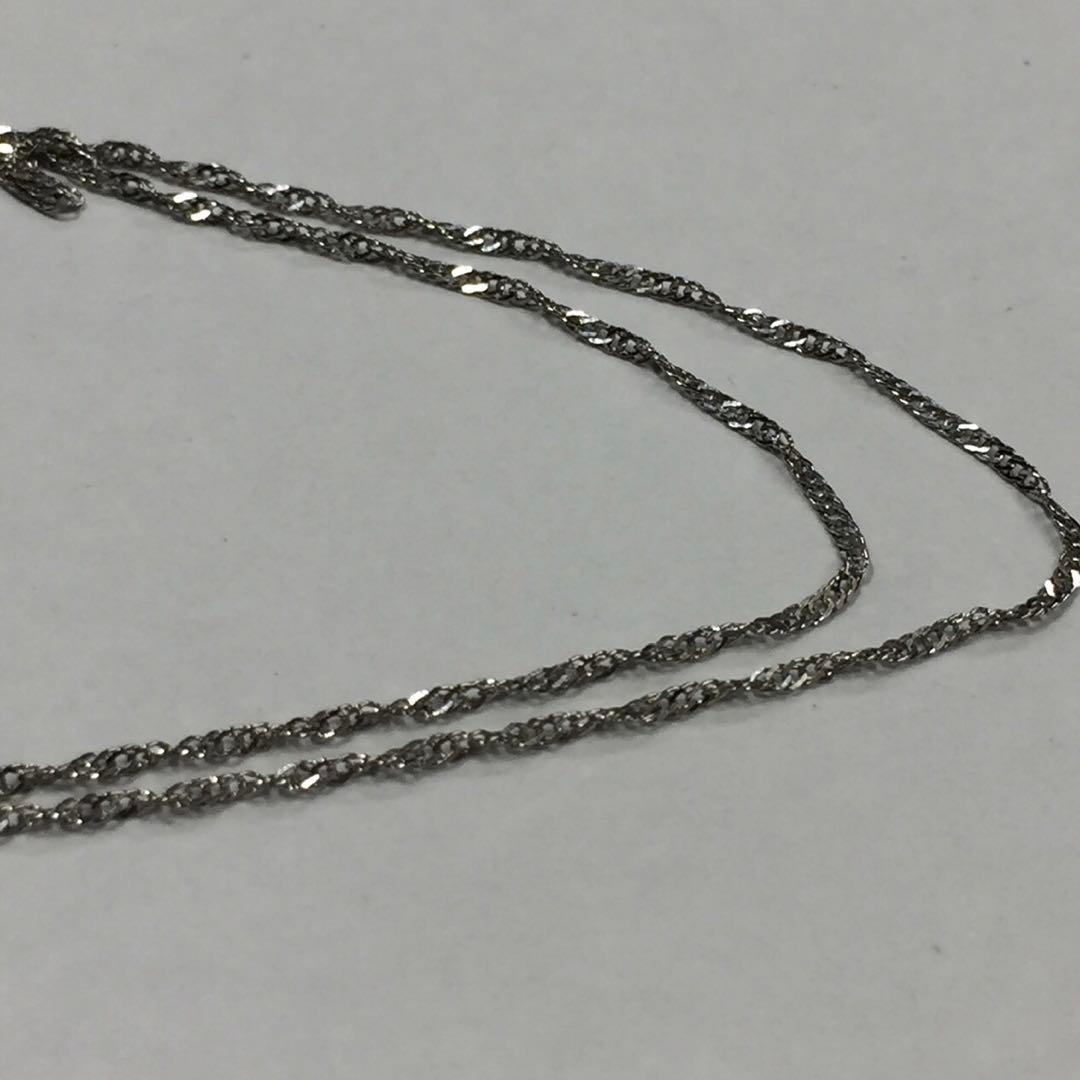 プラチナ　スクリューネックレス 50cm pt850 シンプルチェーン