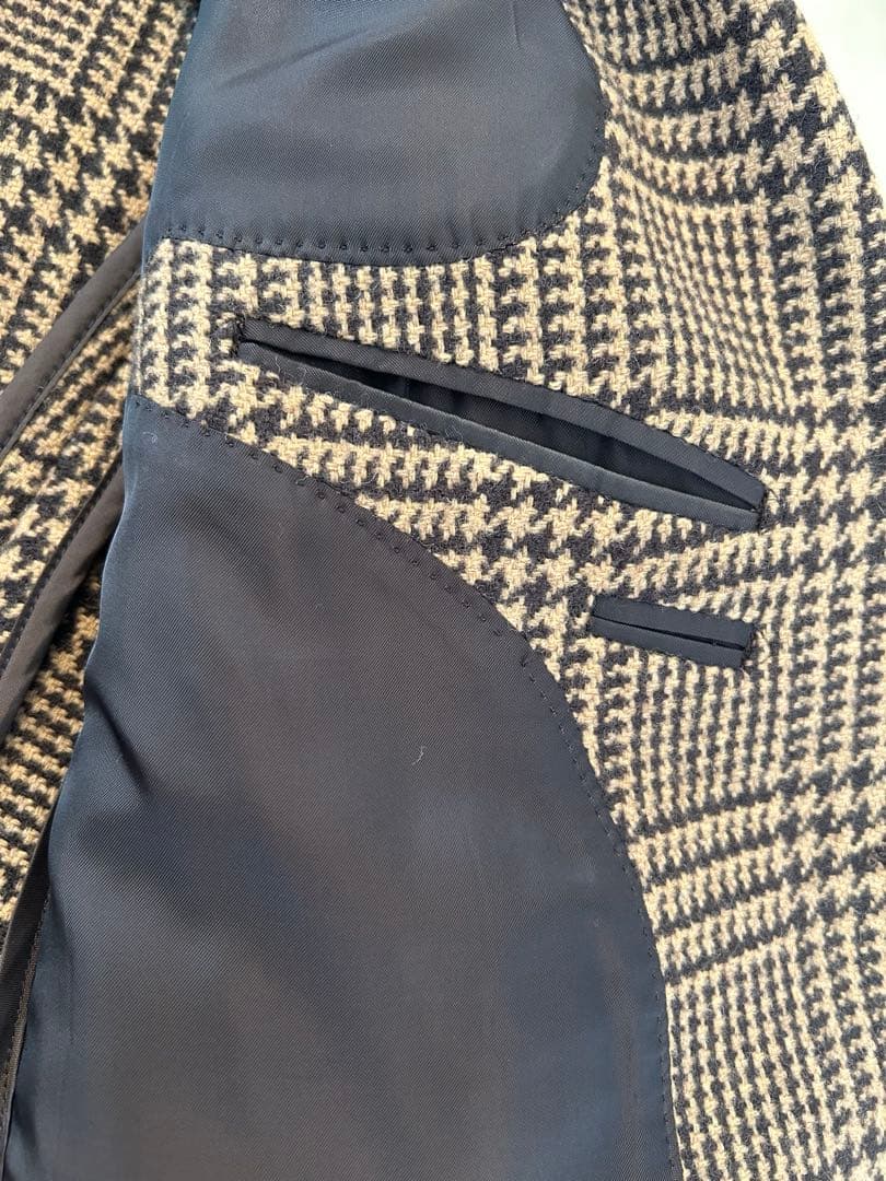 美品　タリアトーレ　グレンチェックジャケット　46 秋冬