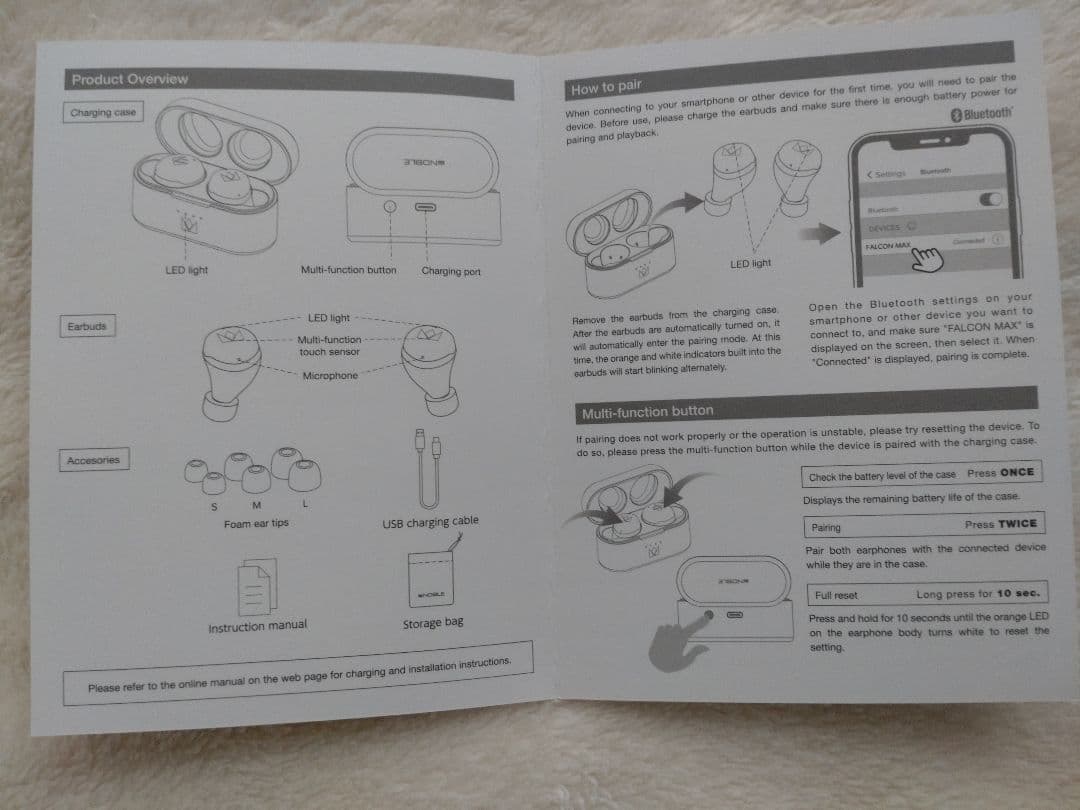 ☆sahara☆　Noble Falcon Max ワイヤレスイヤホン
