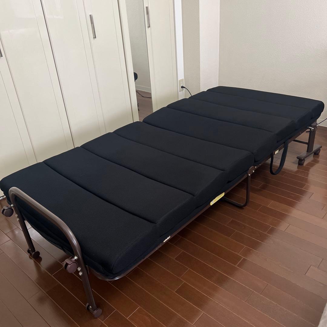 リクライニング付き‼️折りたたみベッド シングル